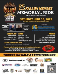 25TH ANNUAL LAFD FIRE HOGS FALLEN HEROES MEMORIAL RUN @ LAFD MUSEUM | Los Angeles | California | United States